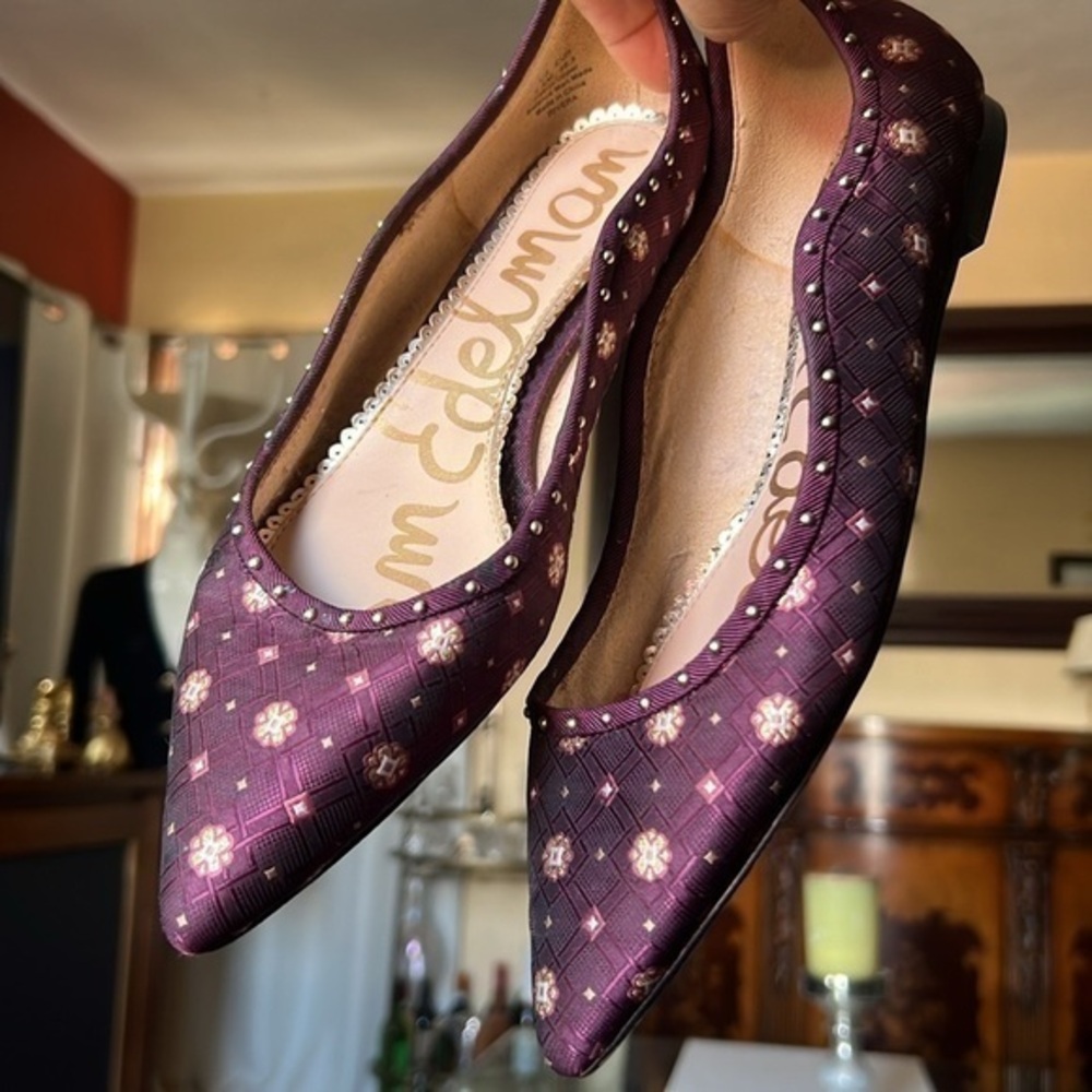 Sam Edelman Rivera Flat, purple / gold size6.5